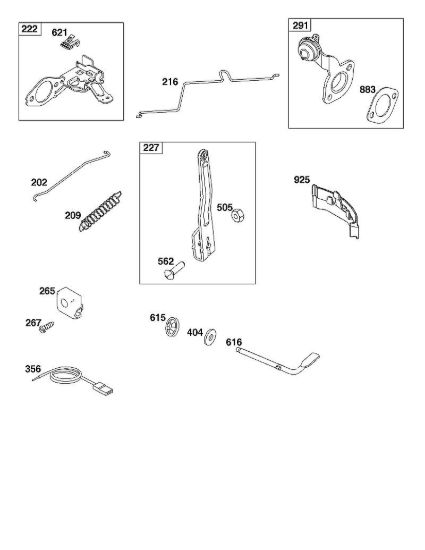 D - GRUPPO ELEMENTI DI COMANDO B&S - 10 €¦ 100602-0036-H5 brand Stihl